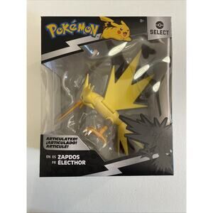 Pokemon Select Series 2 2022- 6" ZAPDOS Articulated Figure with Display Stand